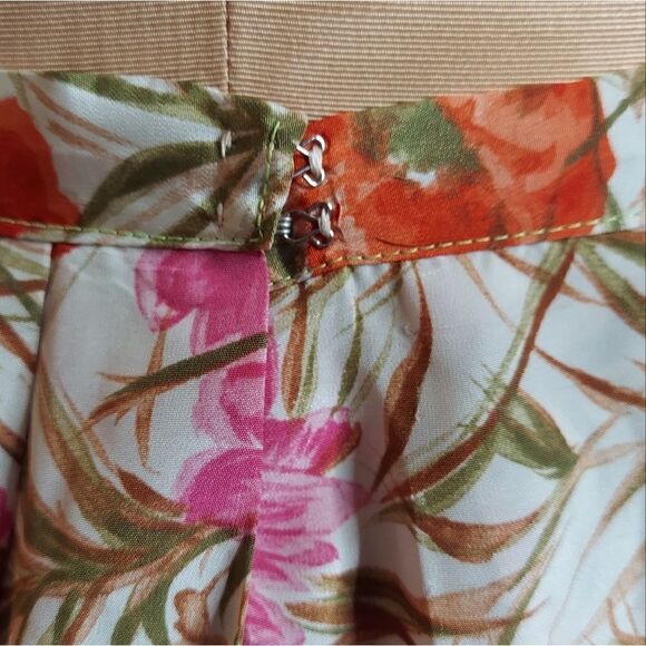 VINTAGE Two Piece Long Floral Maxi Skirt Matching Blouse & Belt Size S - Picture 11 of 16